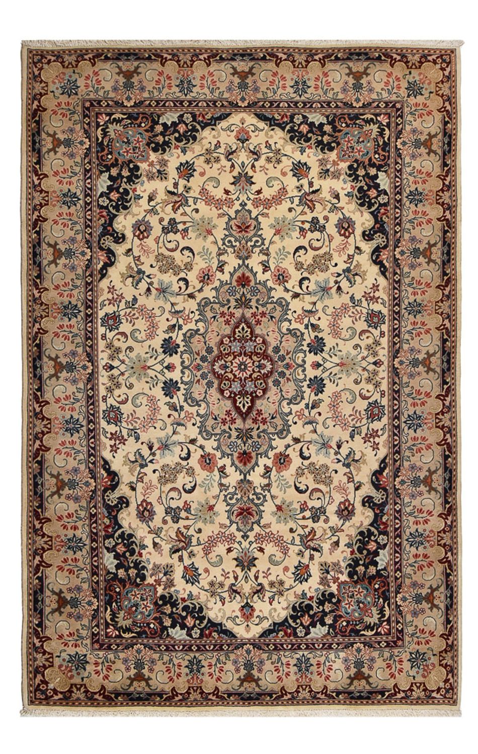 Alfombra persa - Keshan - 302 x 197 cm - beige