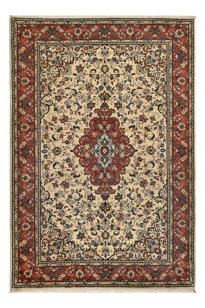 Kashan Alfombra 201x296cm - Alfombra persa - beige