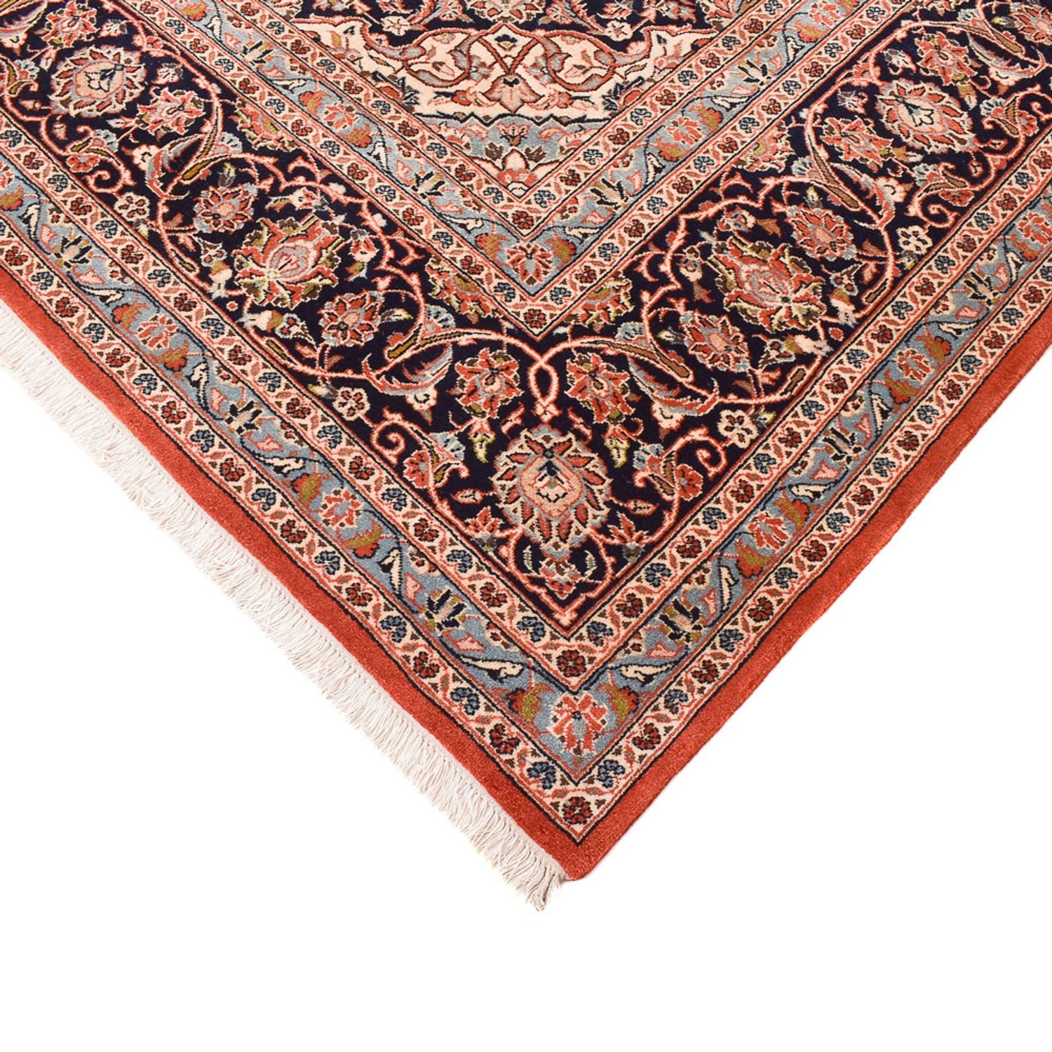 Alfombra persa - Keshan - Real - 395 x 298 cm - rojo claro