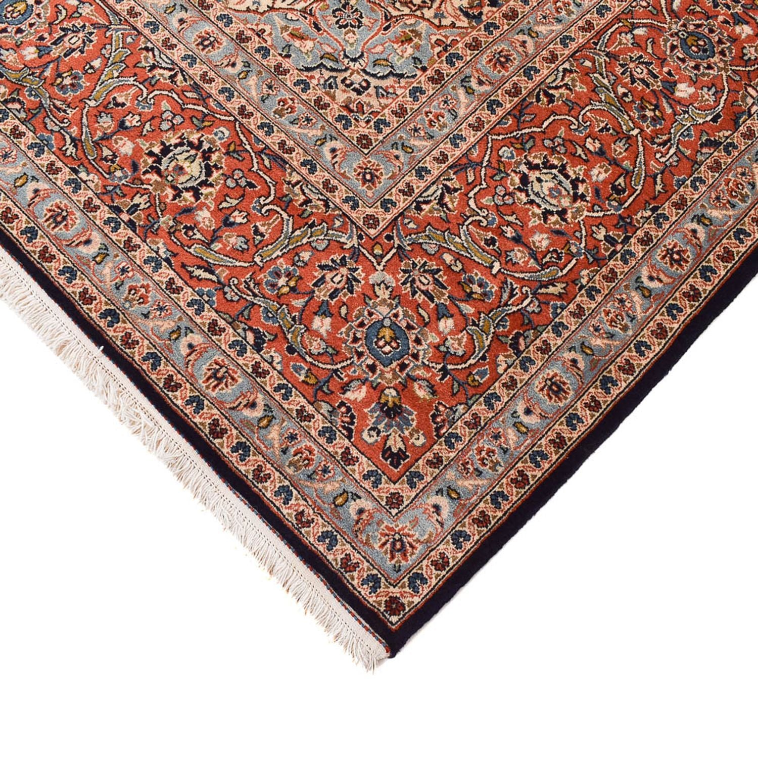 Alfombra persa - Keshan - 403 x 295 cm - azul oscuro