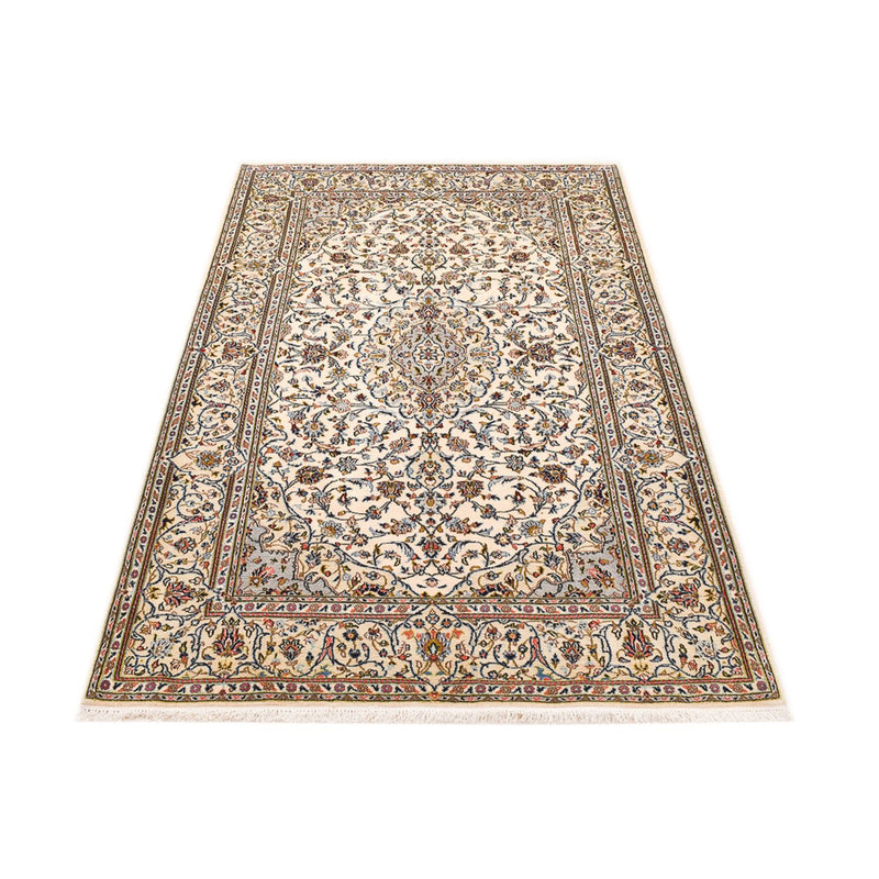 Alfombra persa - Keshan - Real - 208 x 135 cm - crema