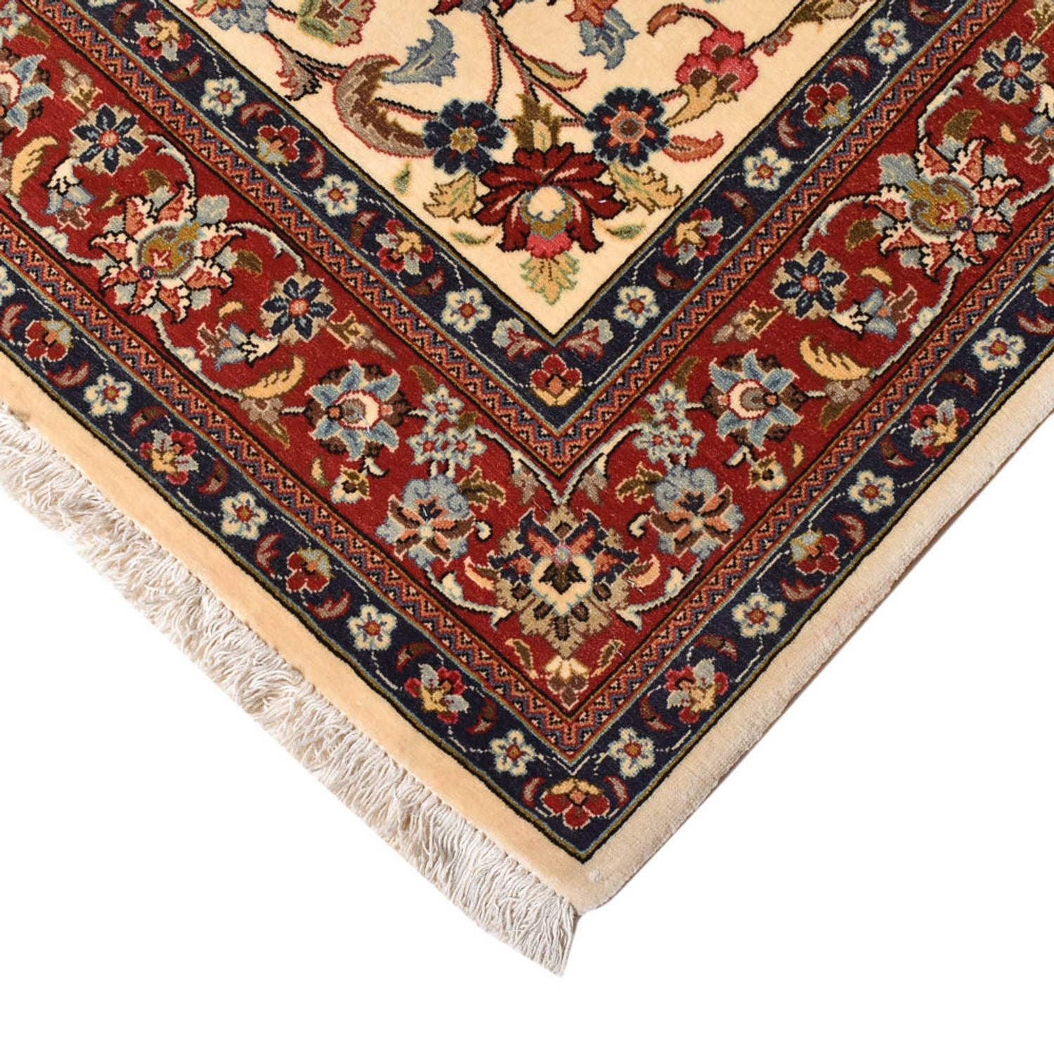 Alfombra Persa - Ghom - Royal - 202 x 131 cm - beige claro