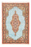Alfombra persa - Ghom - 117 x 80 cm - azul claro