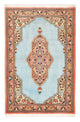 Alfombra persa - Ghom - 117 x 80 cm - azul claro