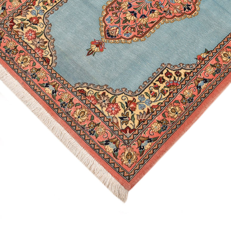 Alfombra persa - Ghom - 117 x 80 cm - azul claro