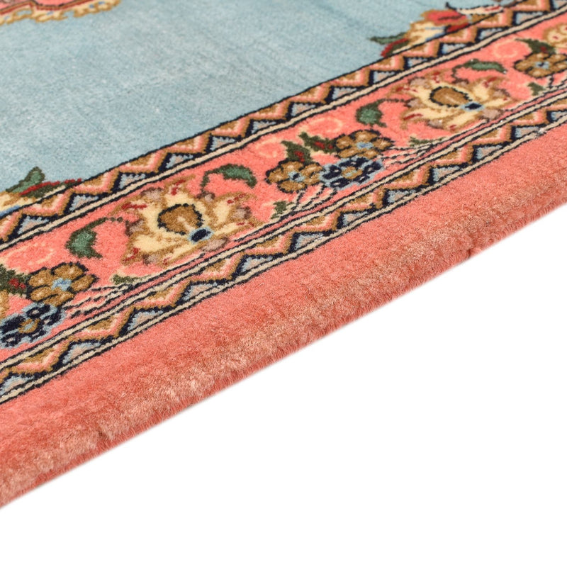 Alfombra persa - Ghom - 117 x 80 cm - azul claro