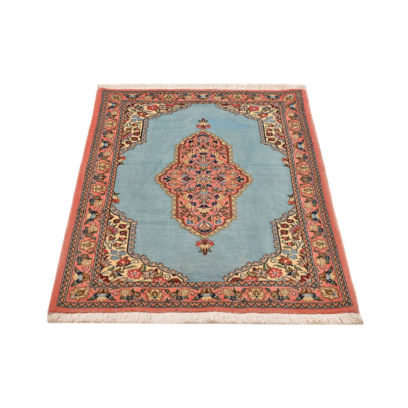 Alfombra persa - Ghom - 117 x 80 cm - azul claro