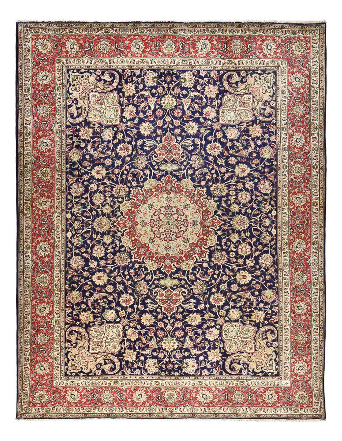 Alfombra Persa - Tabriz - Real - 400 x 300 cm - azul oscuro