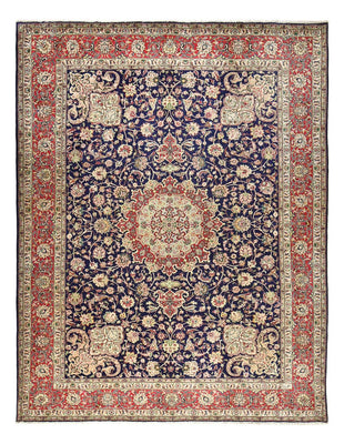 Alfombra Persa - Tabriz - Real - 400 x 300 cm - azul oscuro