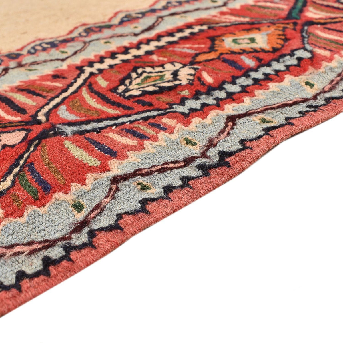 Alfombra Kelim - Oriental - 242 x 155 cm - beige