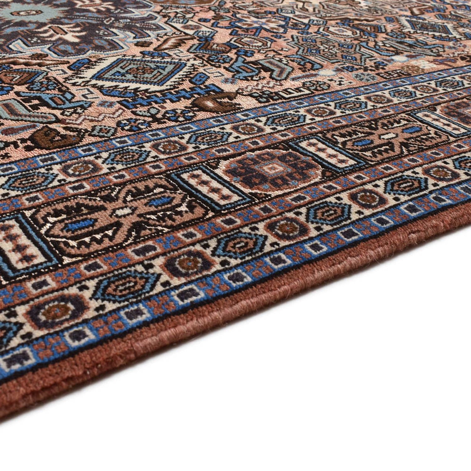 Alfombra persa - Nómada - 200 x 136 cm - gris oscuro
