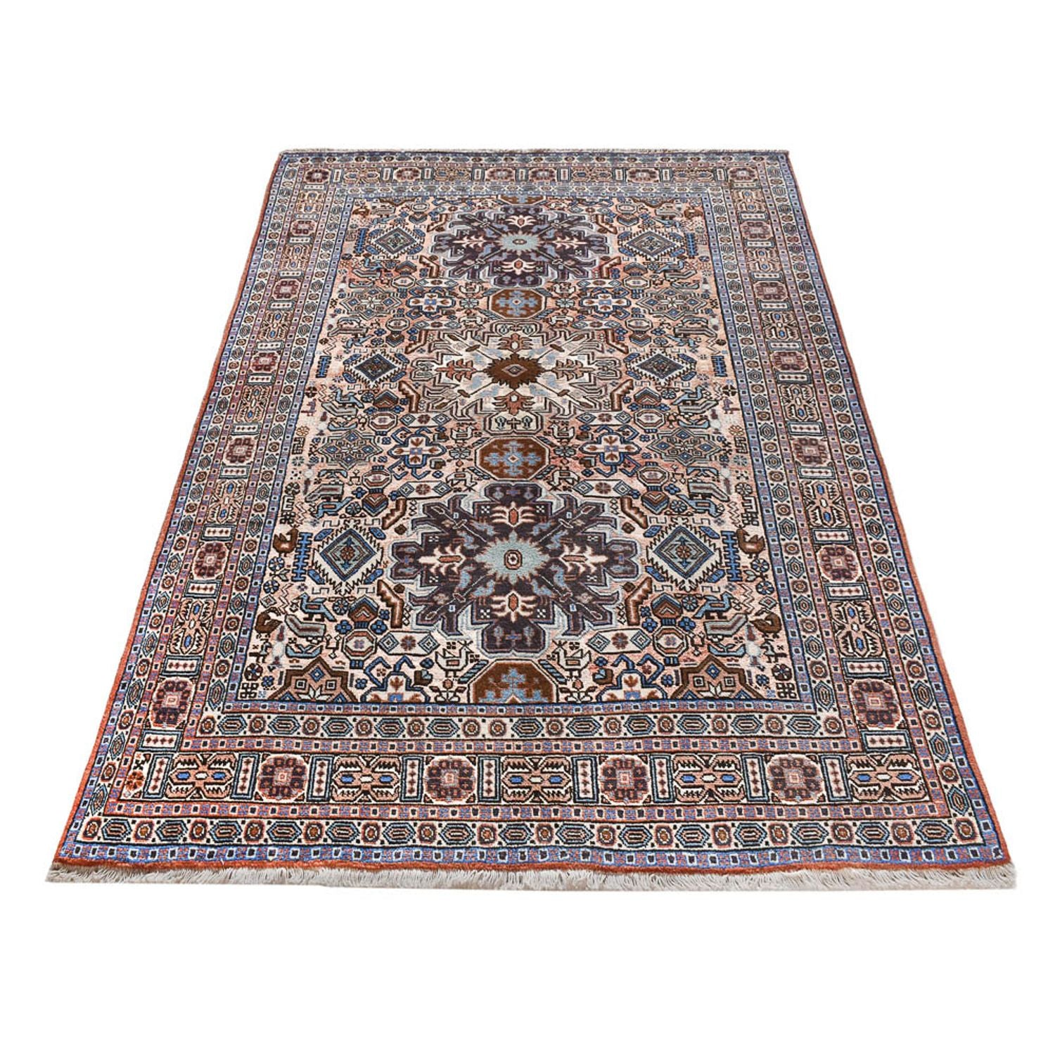 Alfombra persa - Nómada - 200 x 136 cm - gris oscuro