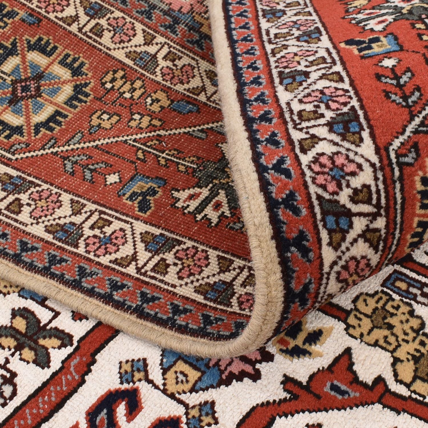 Alfombra persa - Nómada - 244 x 150 cm - rojo claro