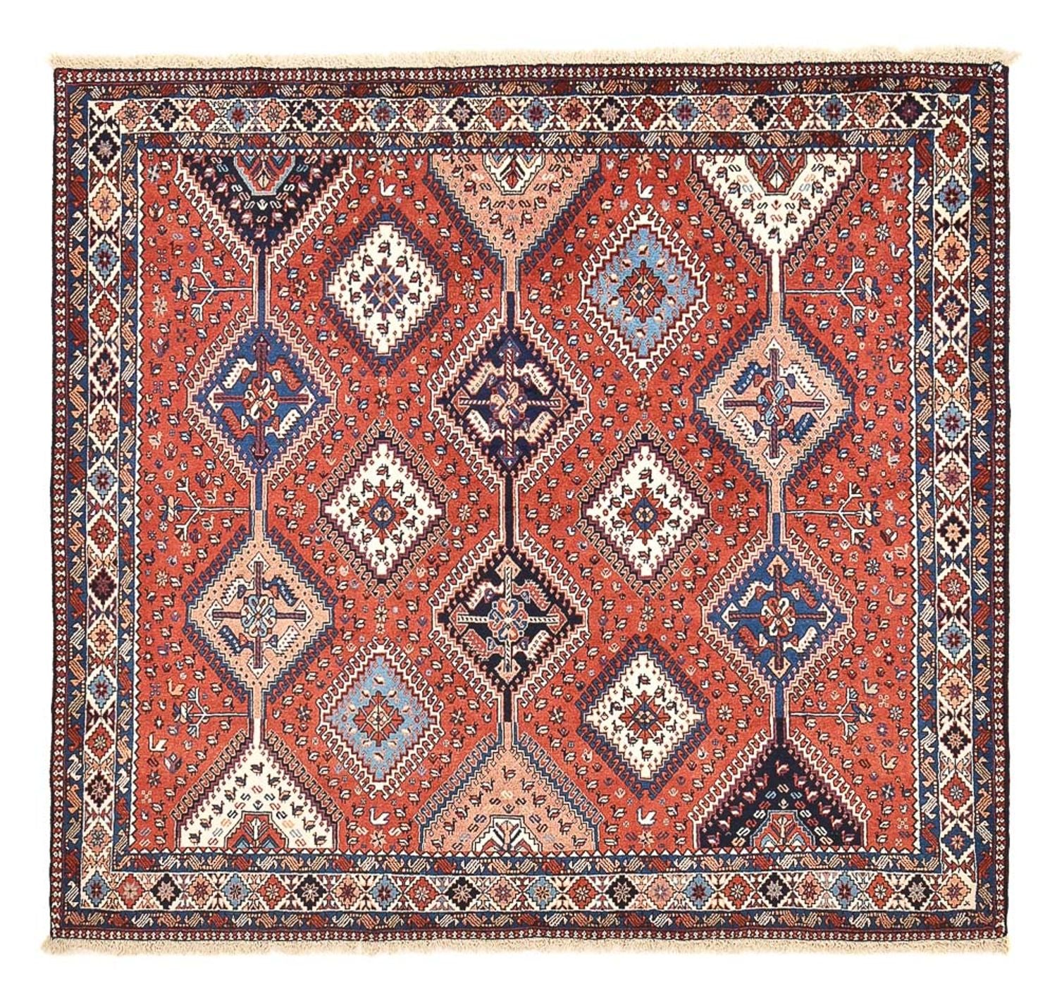 Alfombra persa - Nómada cuadrado  - 200 x 188 cm - rojo