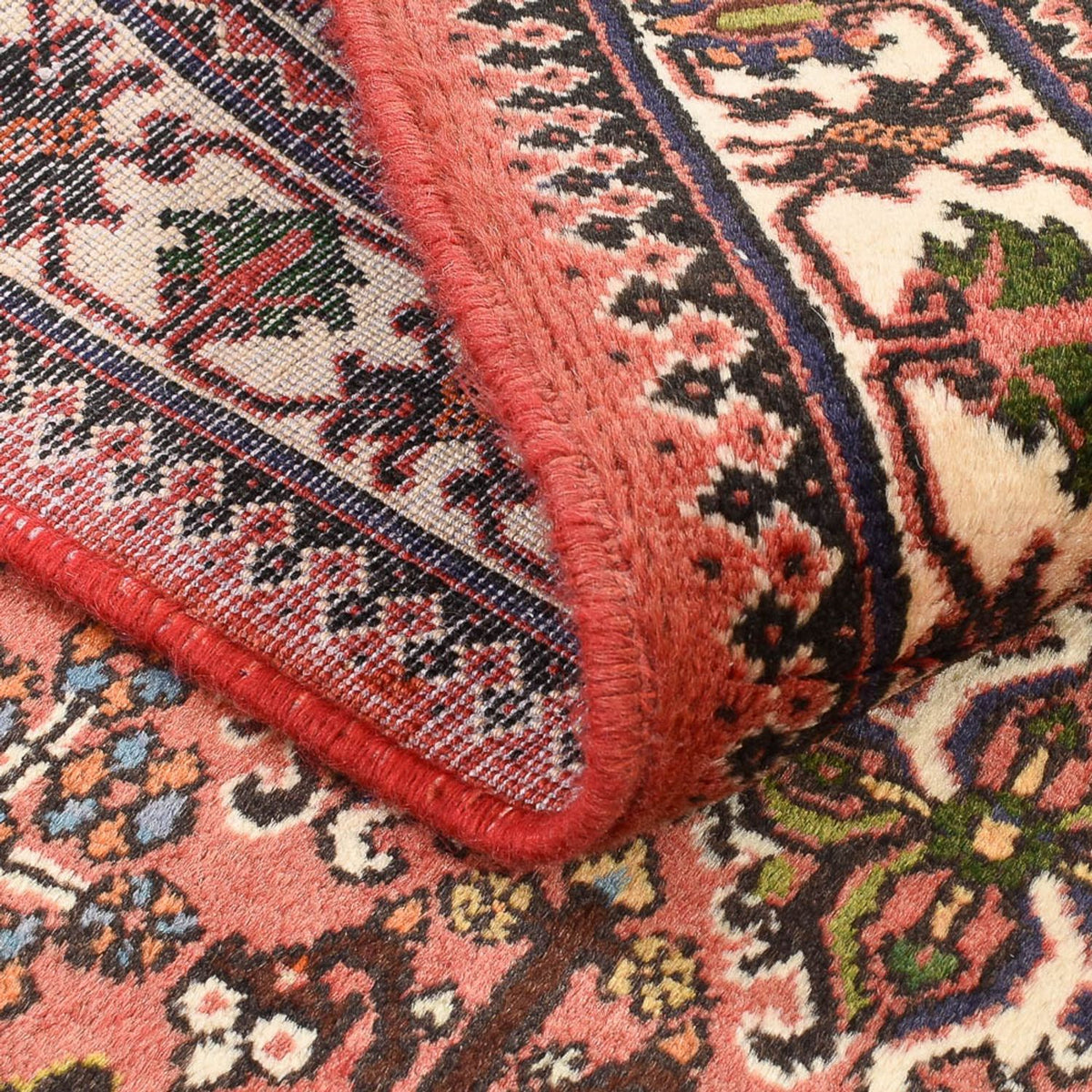 Alfombra persa - Nómada - 158 x 113 cm - rojo claro