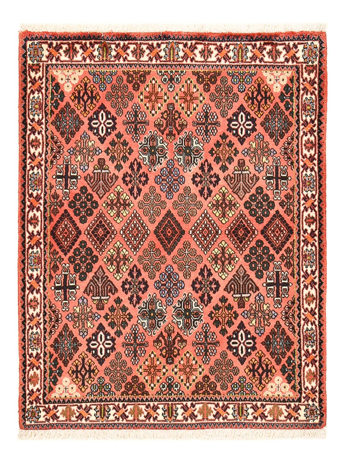 Alfombra persa - Nómada - 150 x 112 cm - rojo claro
