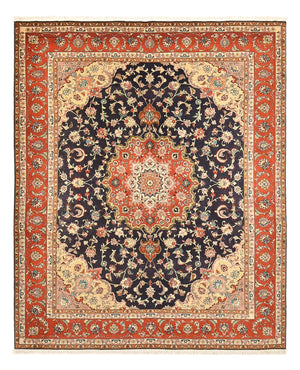Alfombra Persa - Tabriz - Real - 255 x 205 cm - azul oscuro