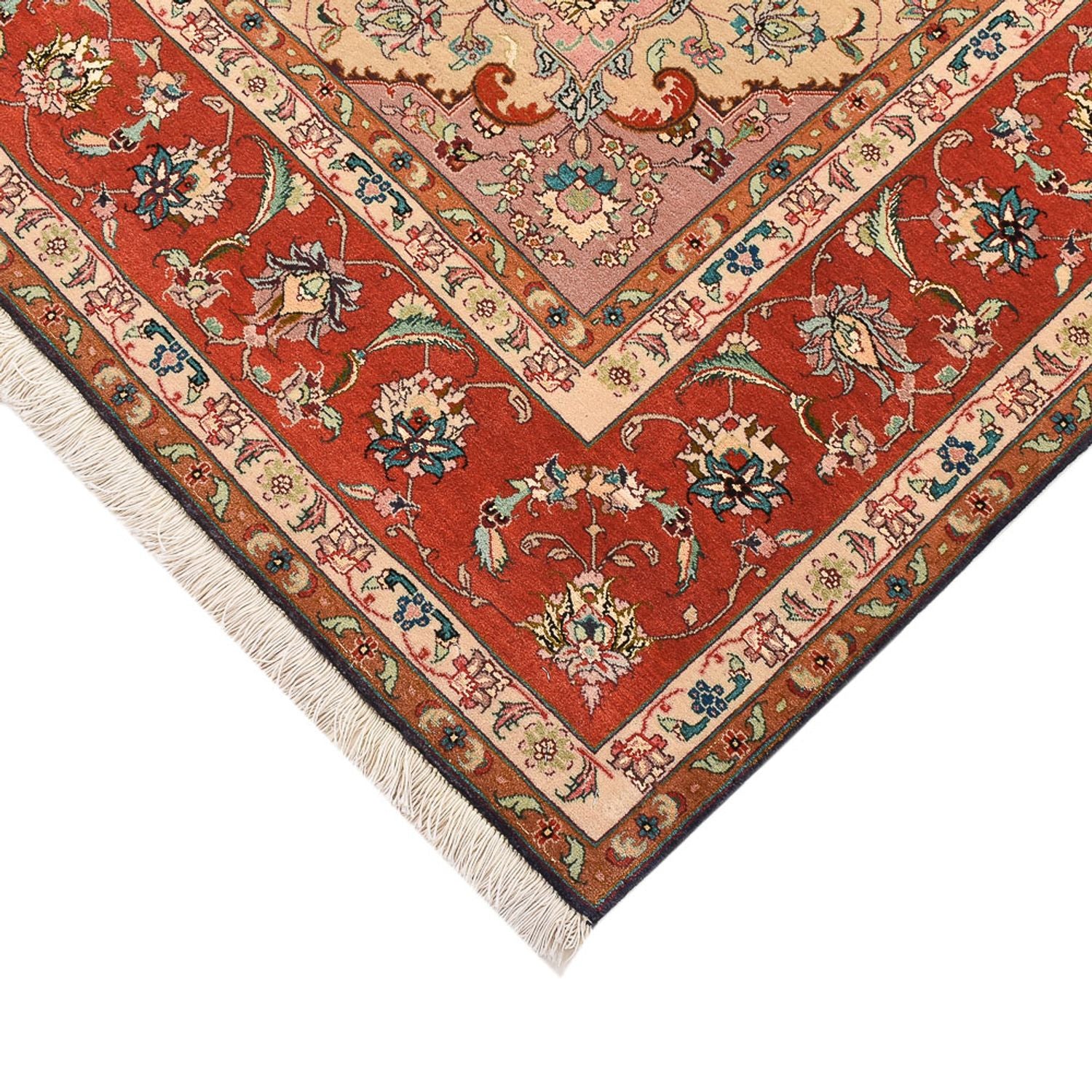 Alfombra Persa - Tabriz - Real - 255 x 205 cm - azul oscuro