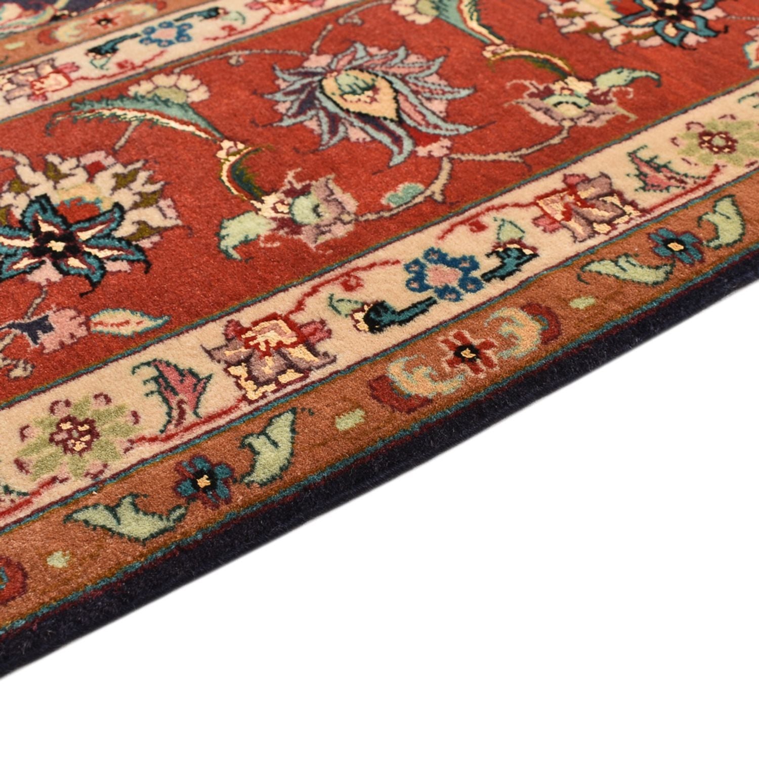 Alfombra Persa - Tabriz - Real - 255 x 205 cm - azul oscuro