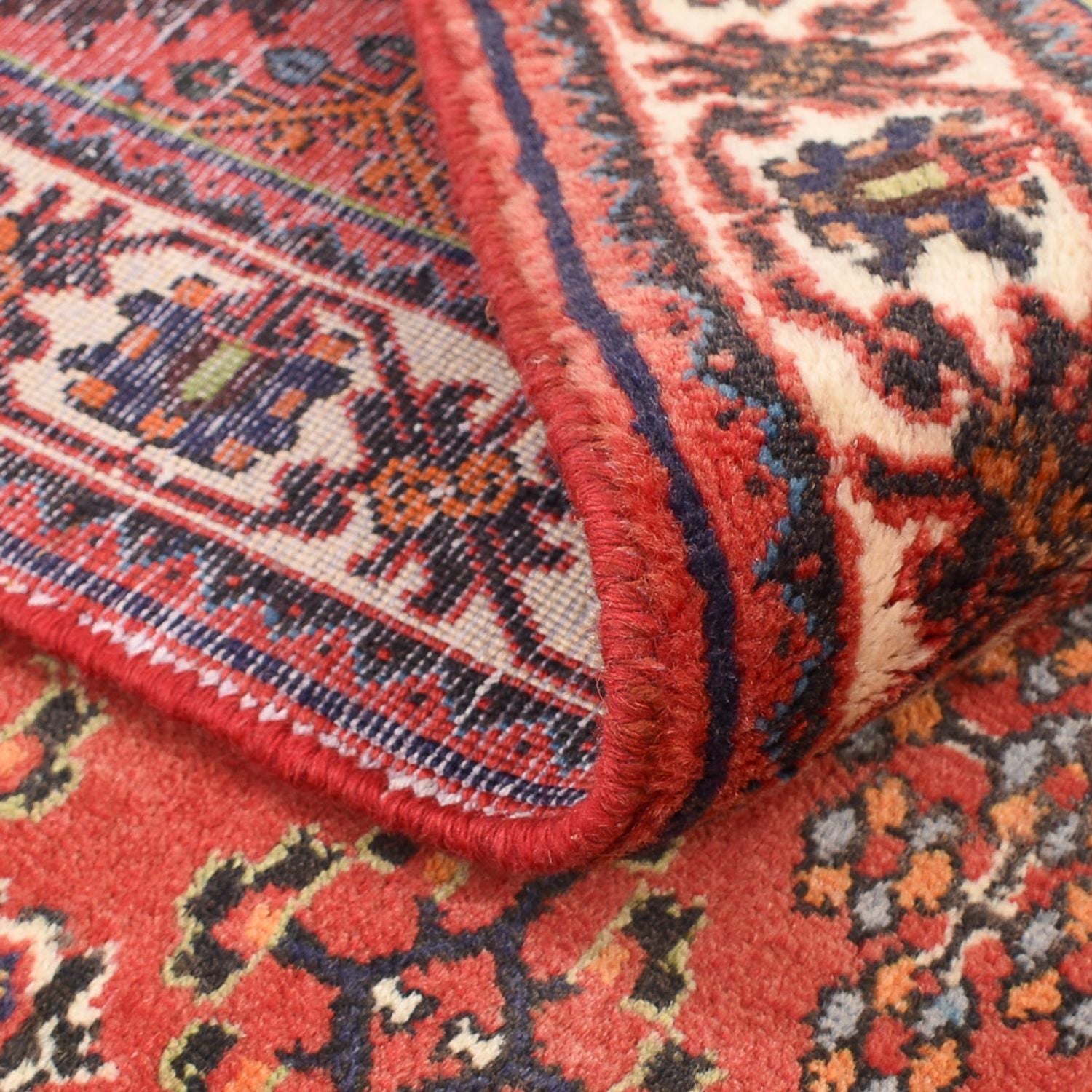 Alfombra persa - Nómada - 160 x 113 cm - rojo claro