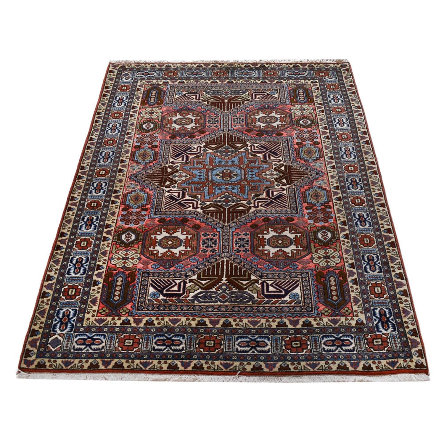 Alfombra persa - Nómada - 198 x 135 cm - multicolor