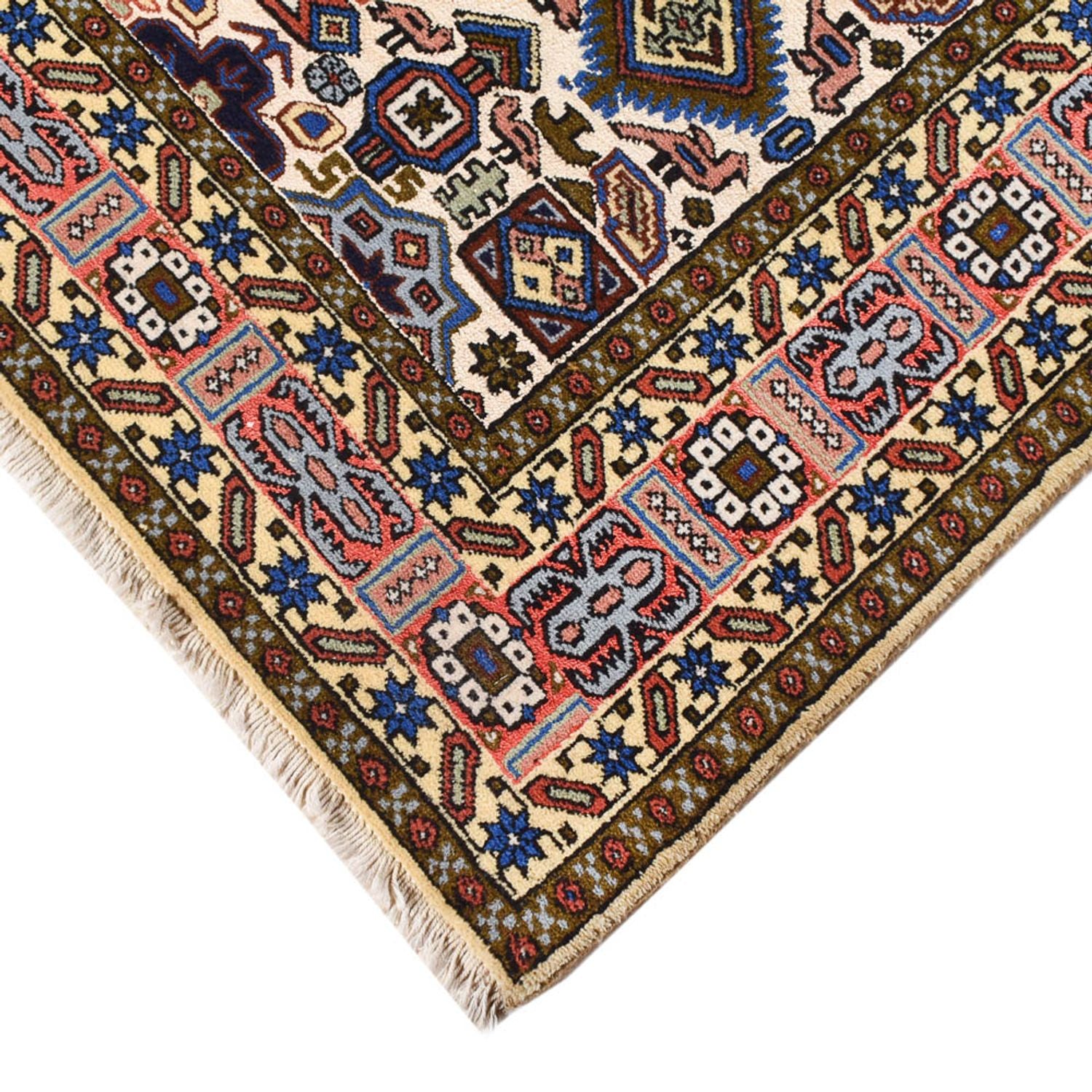 Alfombra persa - Nómada - 200 x 142 cm - multicolor