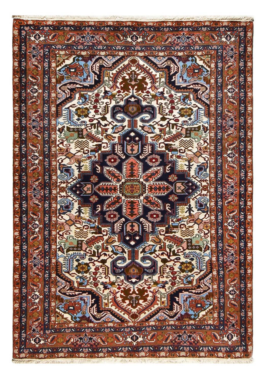Alfombra persa - Nómada - 210 x 148 cm - multicolor