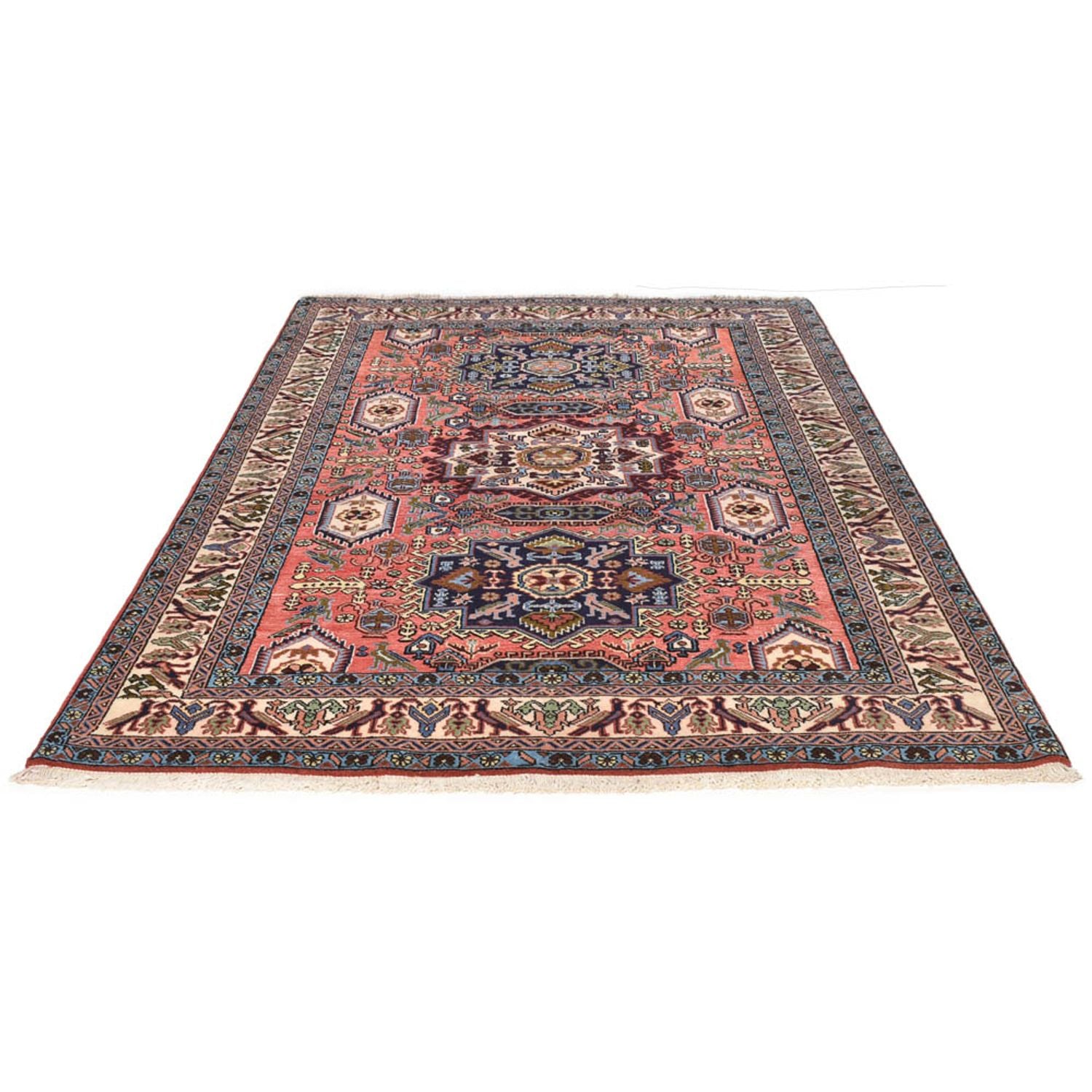 Alfombra persa - Nómada - 203 x 140 cm - salmón