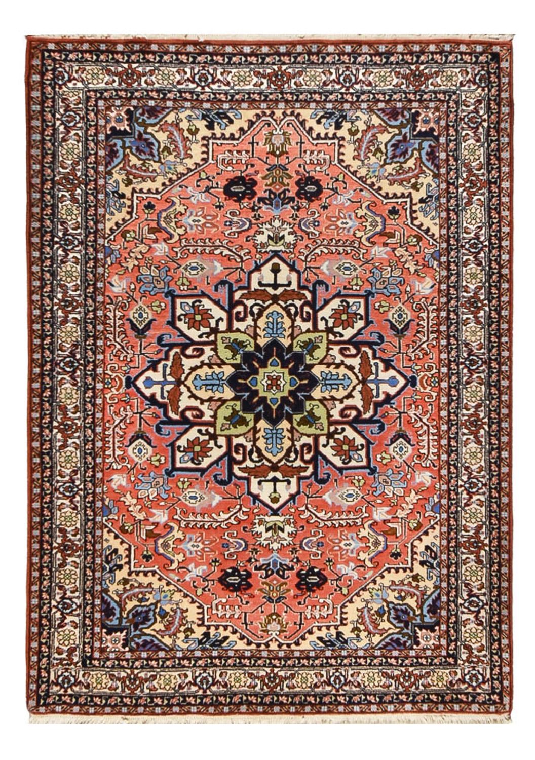 Alfombra persa - Nómada - 198 x 142 cm - salmón