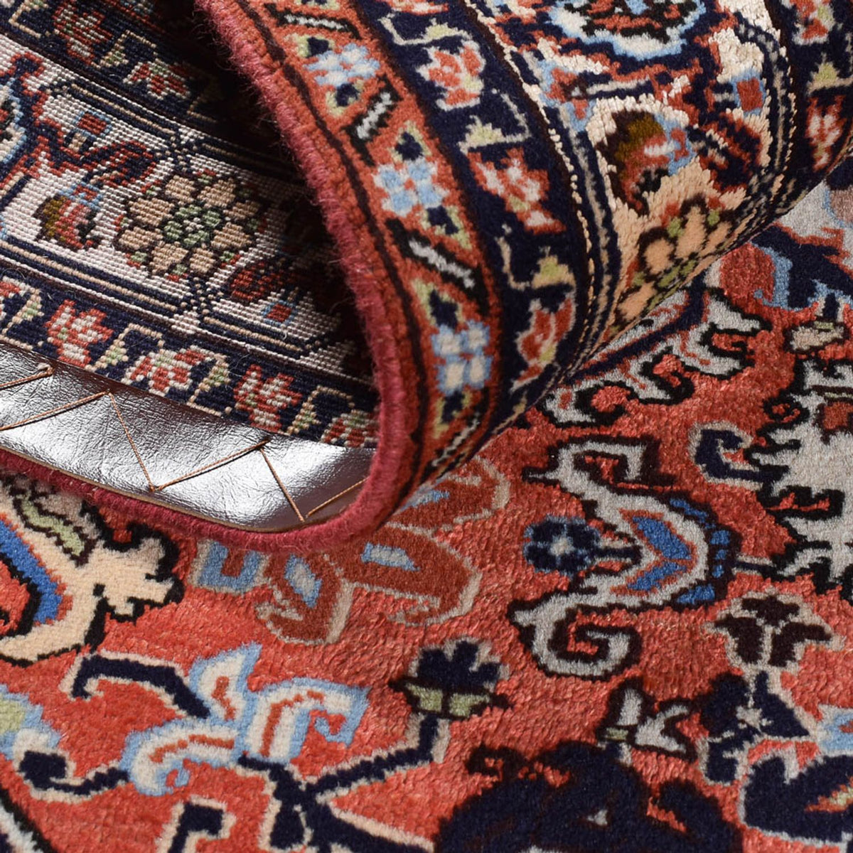 Alfombra persa - Nómada - 198 x 142 cm - salmón