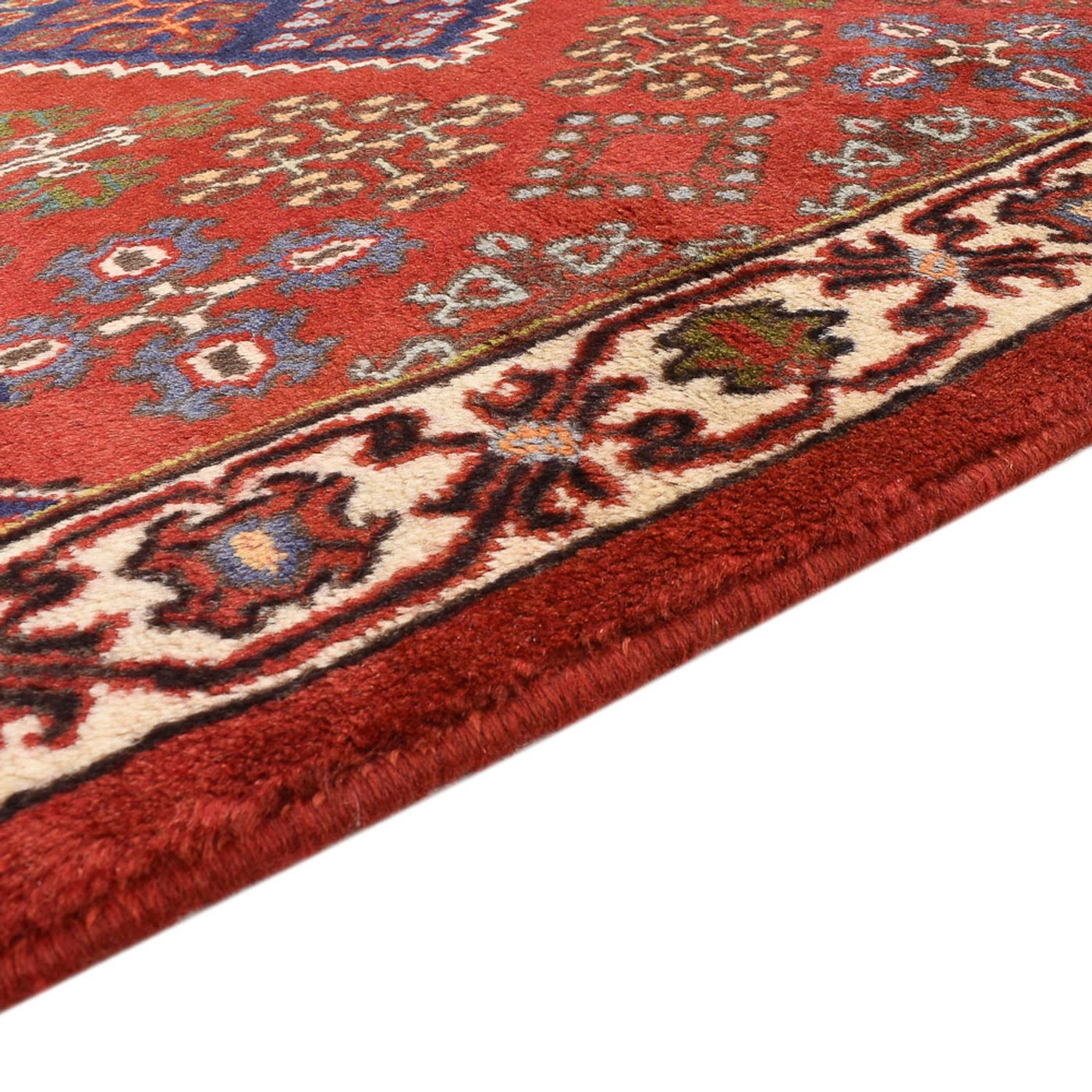 Alfombra persa - Nómada - 156 x 110 cm - rojo claro