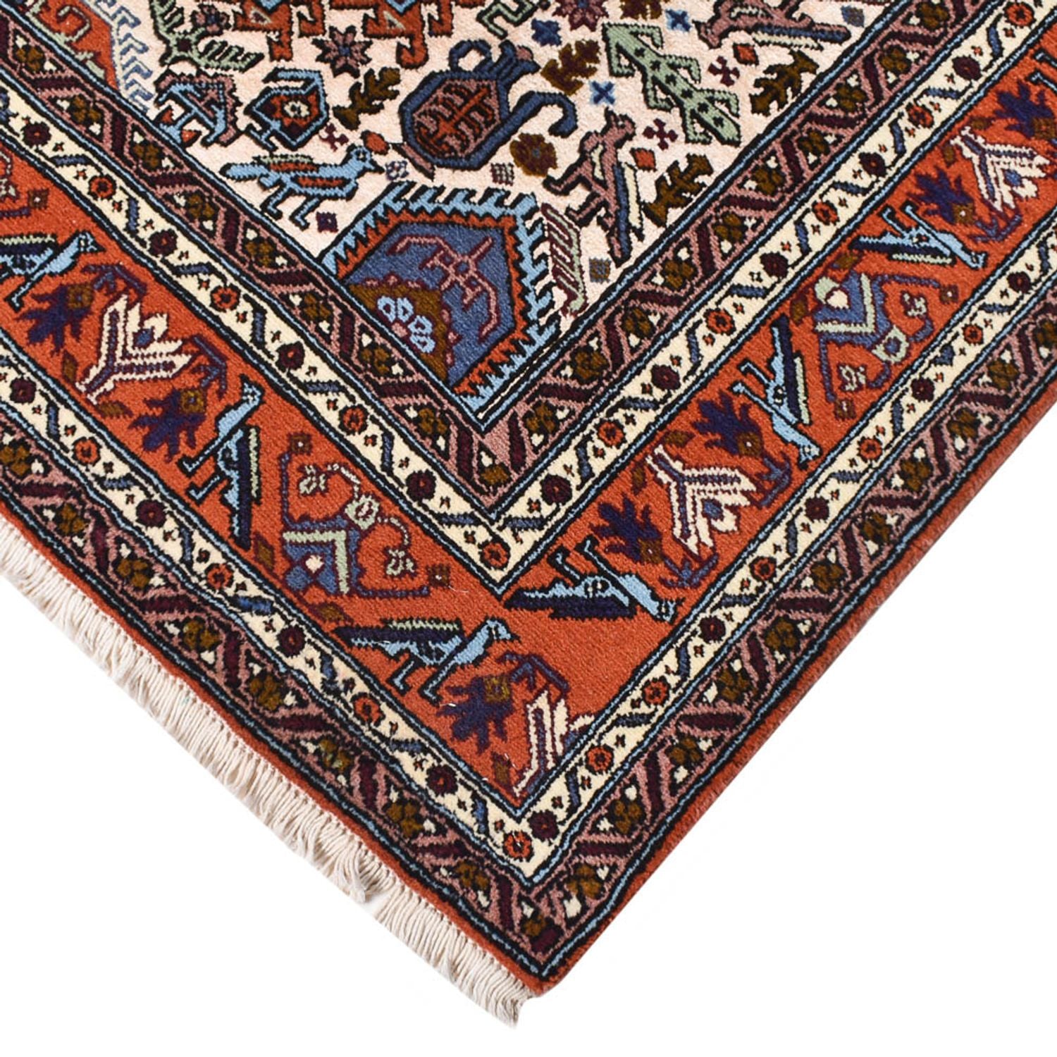 Alfombra persa - Nómada - 194 x 133 cm - multicolor