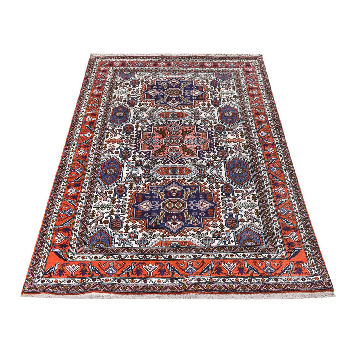 Alfombra persa - Nómada - 194 x 133 cm - multicolor