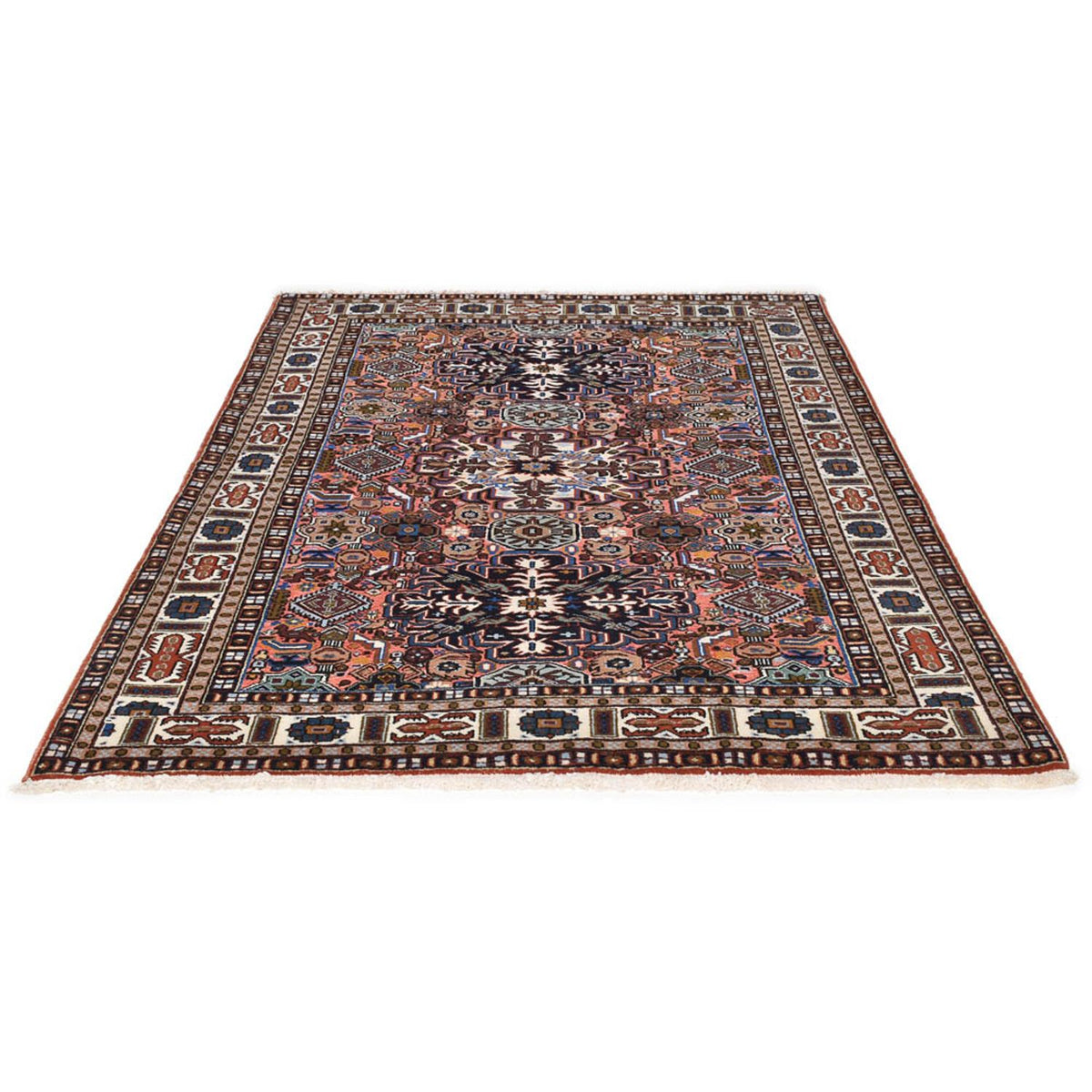 Alfombra persa - Nómada - 206 x 143 cm - multicolor