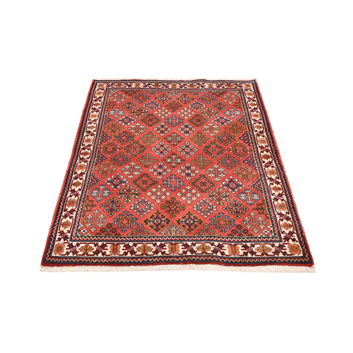 Alfombra persa - Nómada - 150 x 112 cm - rojo claro