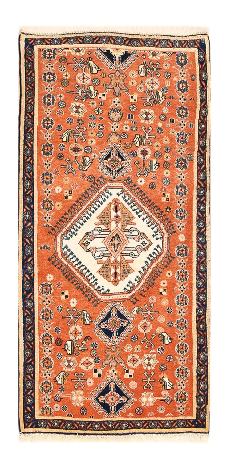 Alfombra persa - Nómada - 124 x 64 cm - naranja