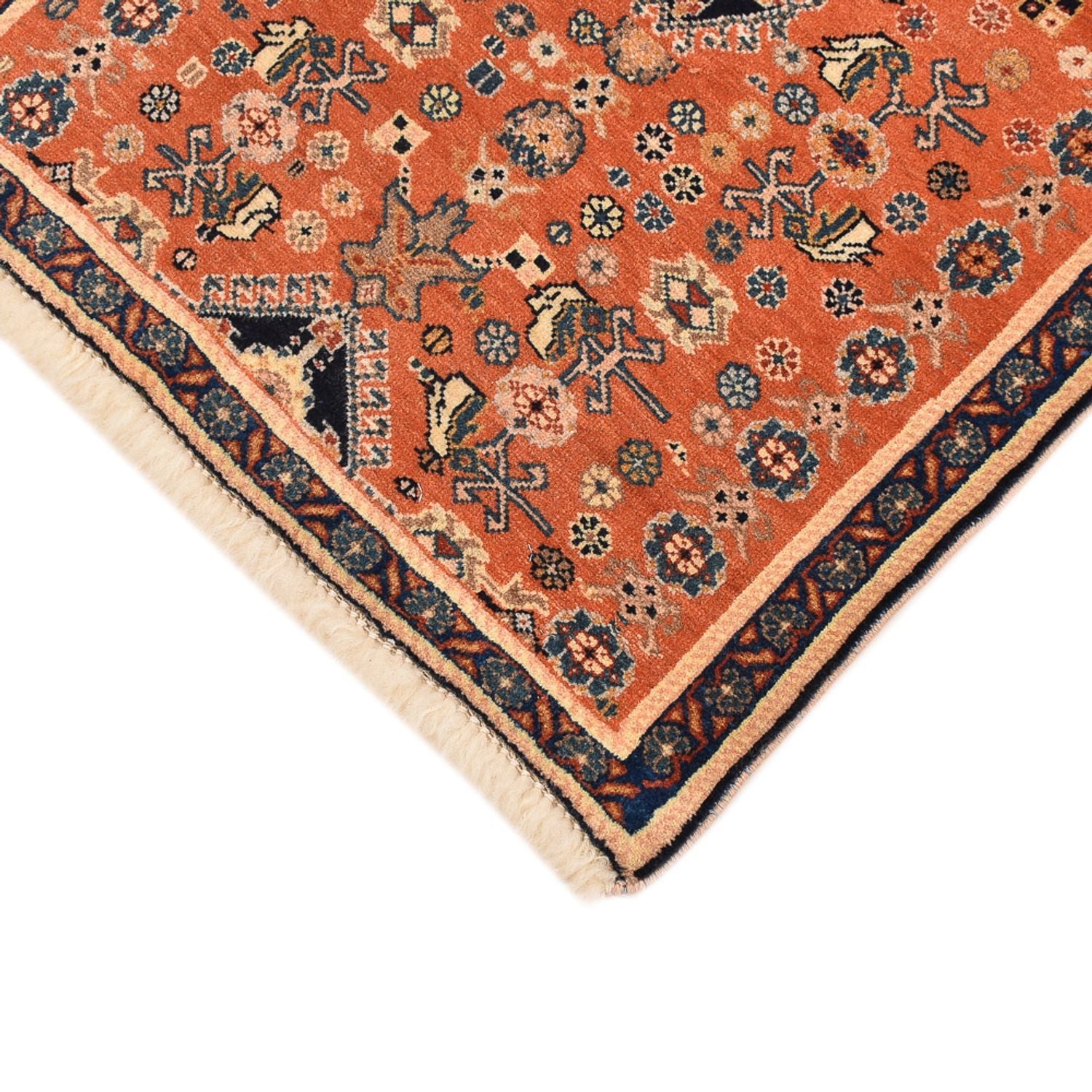Alfombra persa - Nómada - 124 x 64 cm - naranja
