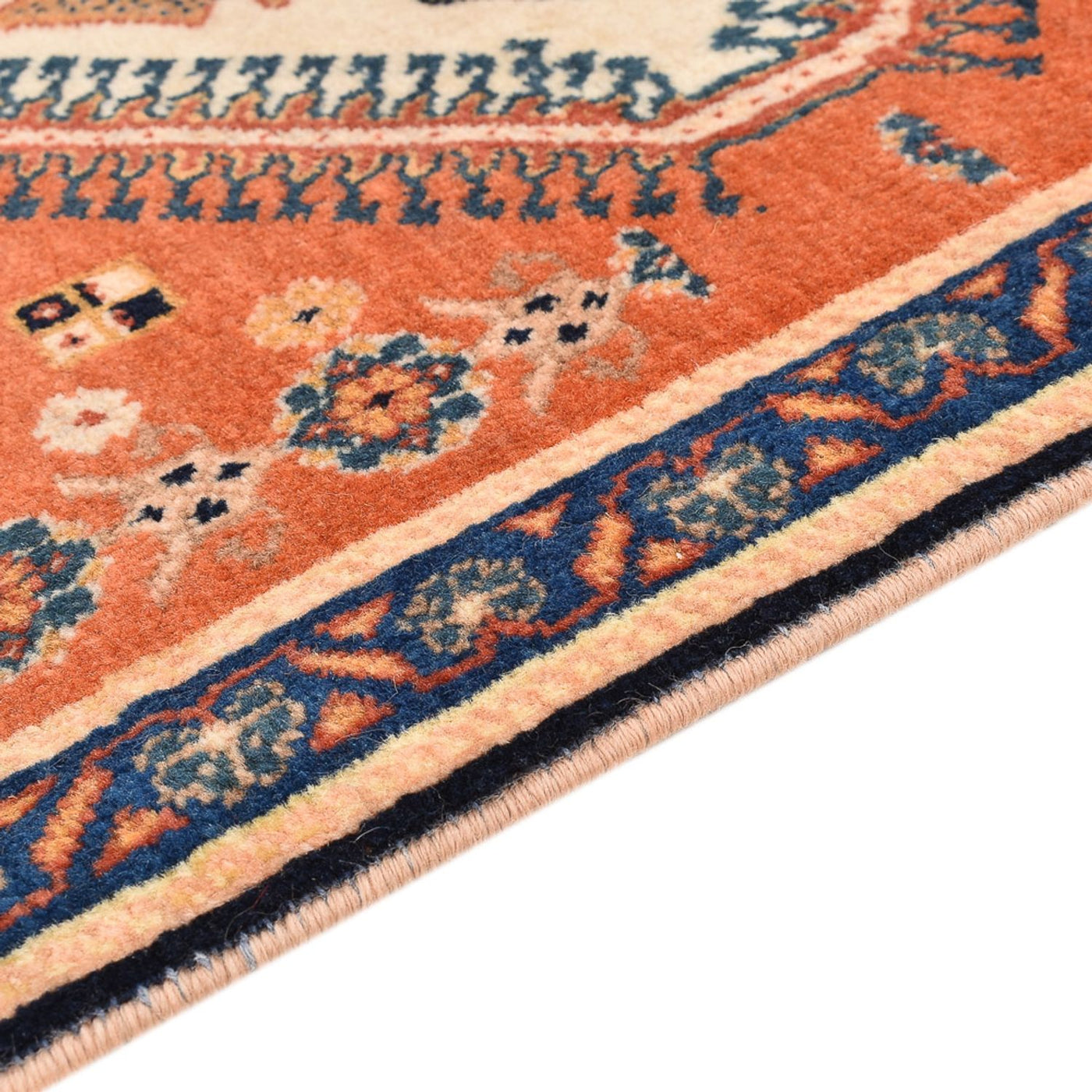 Alfombra persa - Nómada - 124 x 64 cm - naranja