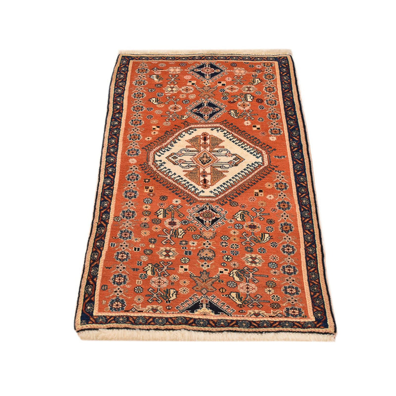 Alfombra persa - Nómada - 124 x 64 cm - naranja