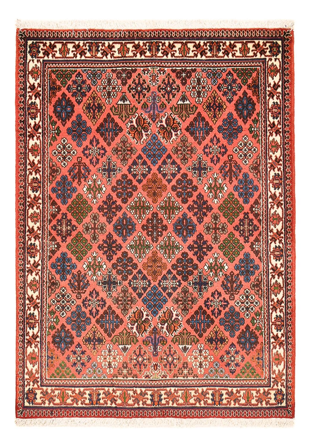 Alfombra persa - Nómada - 161 x 110 cm - rojo claro