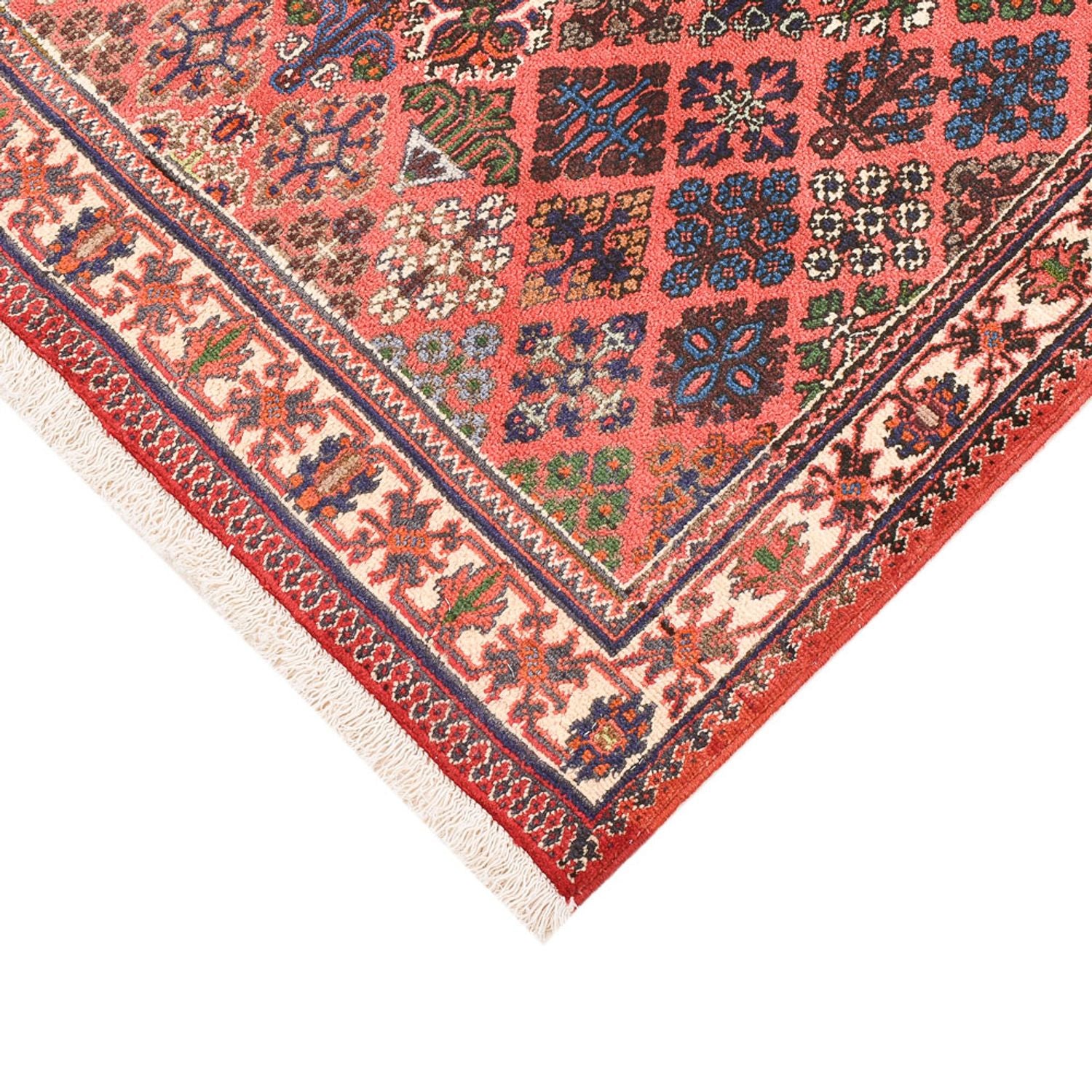Alfombra persa - Nómada - 161 x 110 cm - rojo claro