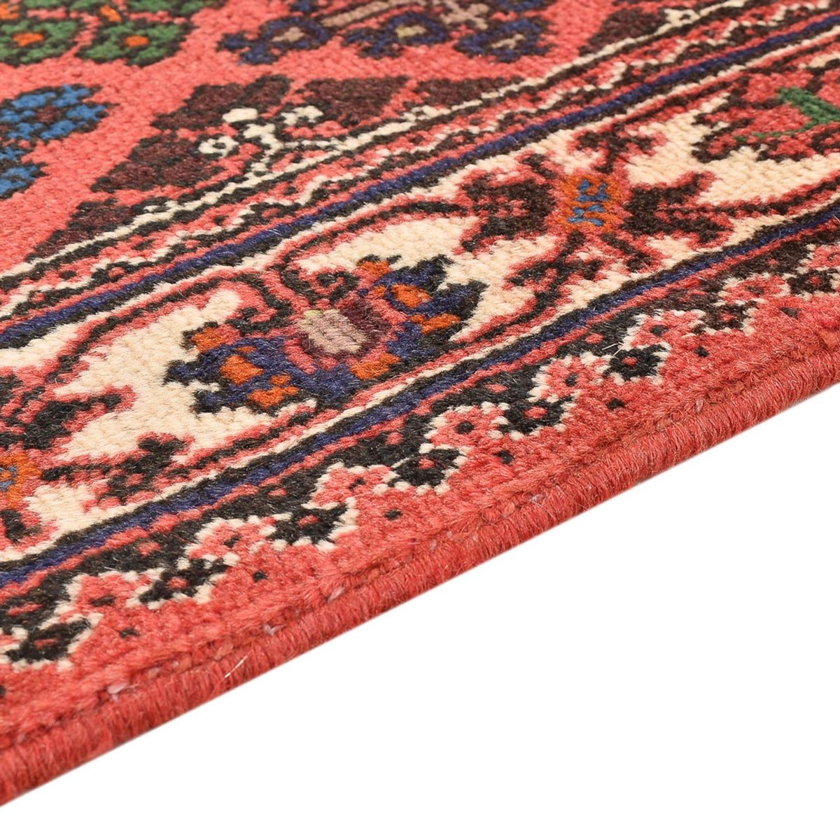 Alfombra persa - Nómada - 161 x 110 cm - rojo claro