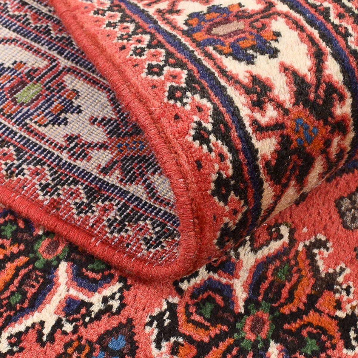 Alfombra persa - Nómada - 161 x 110 cm - rojo claro