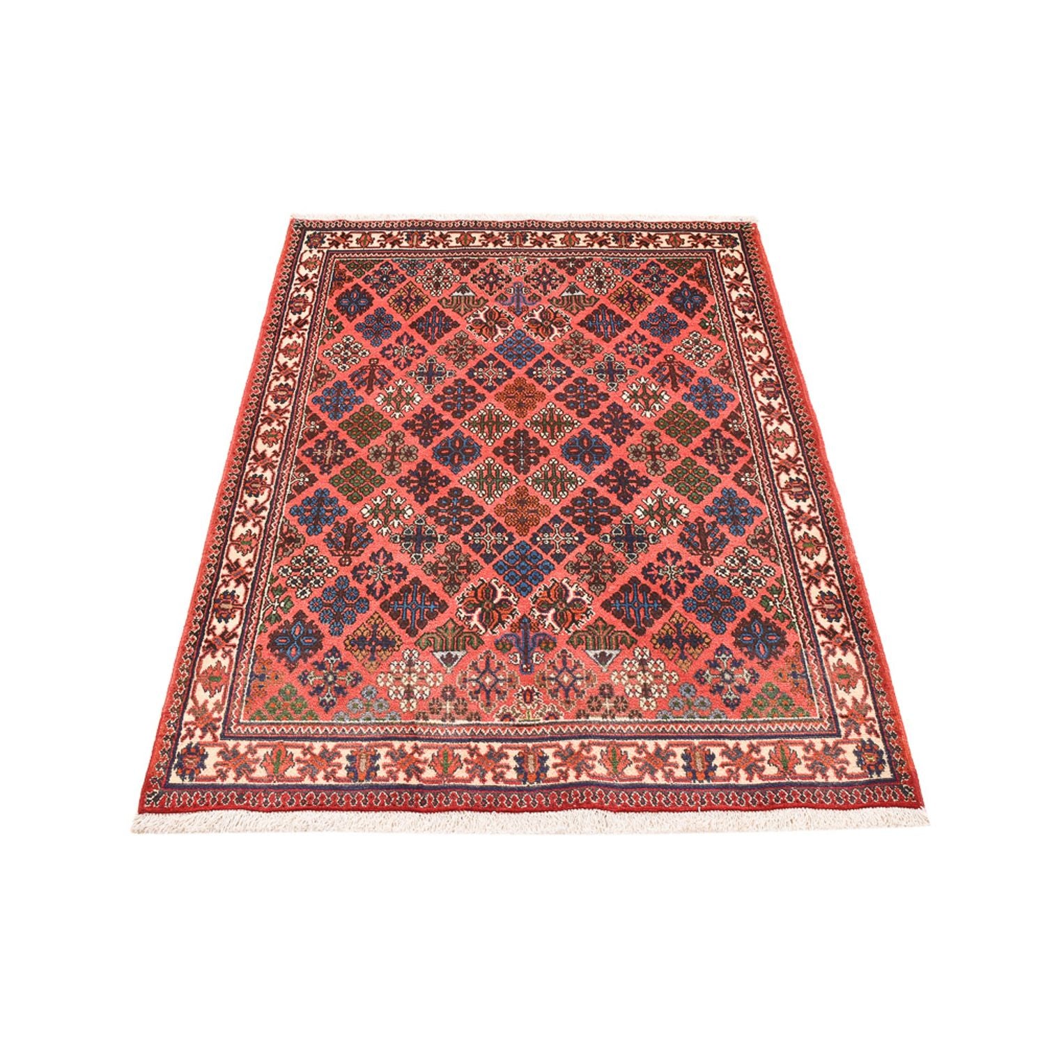 Alfombra persa - Nómada - 161 x 110 cm - rojo claro
