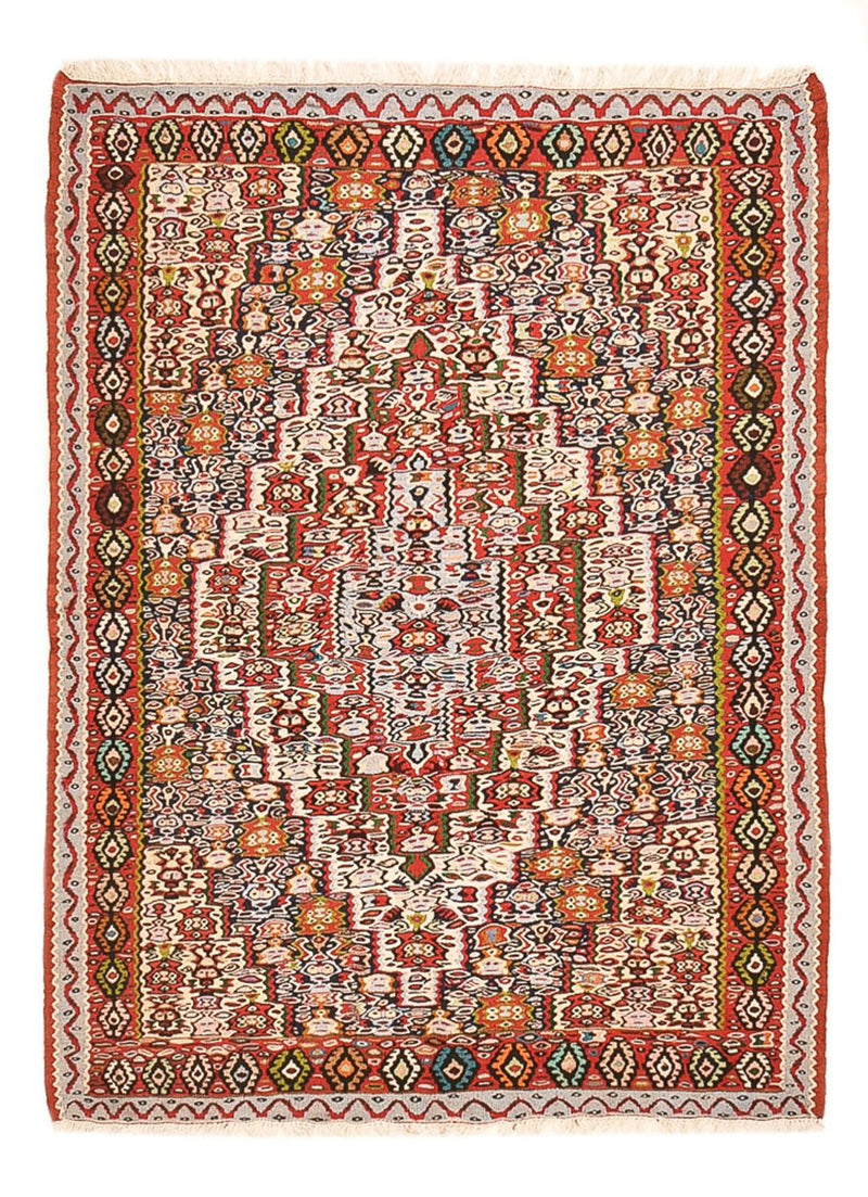 Alfombra Kelim - Oriental - 145 x 118 cm - terracota