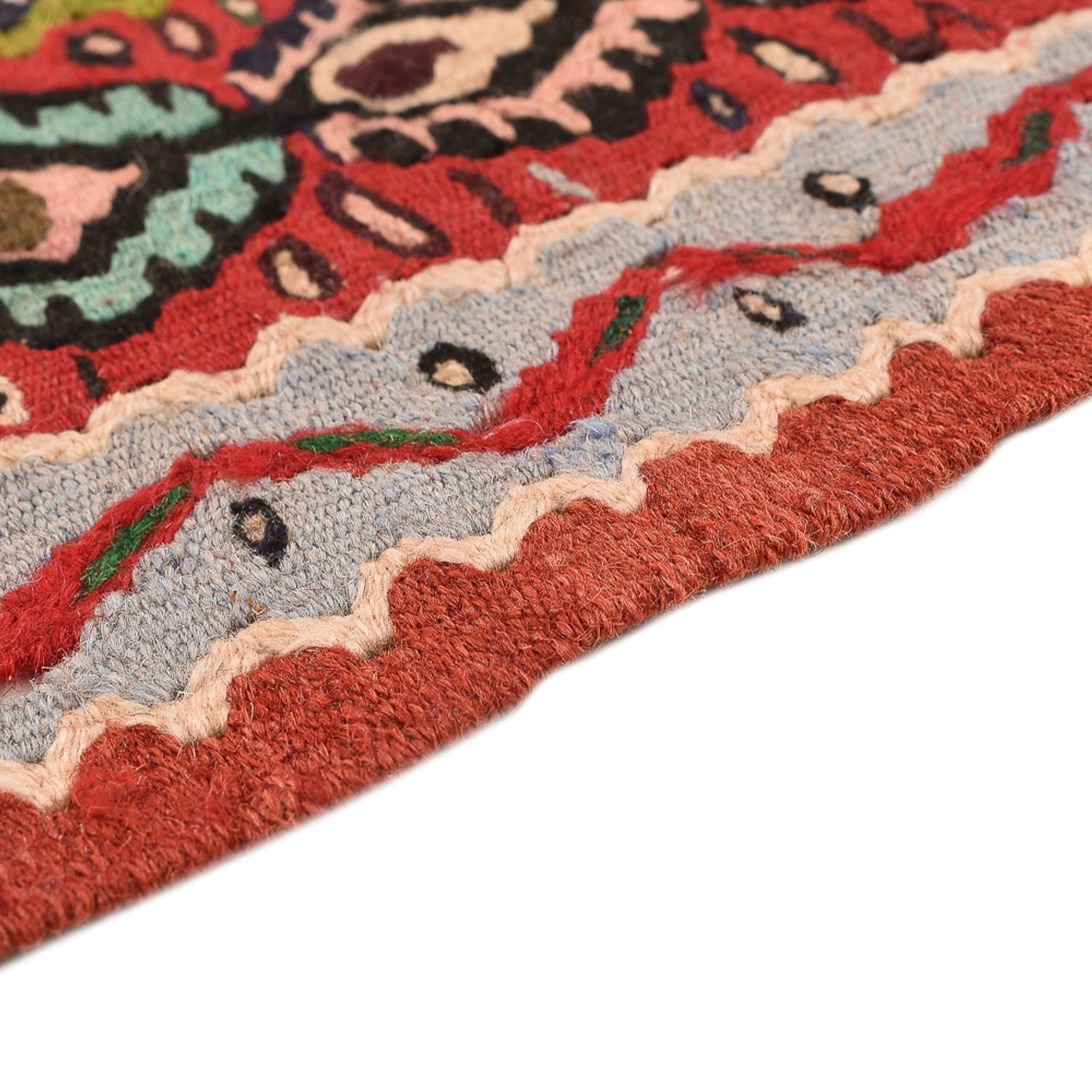 Alfombra Kelim - Oriental - 145 x 118 cm - terracota
