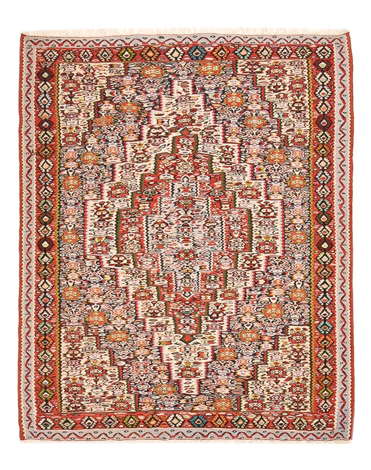 Alfombra Kelim - Oriental - 150 x 118 cm - terracota