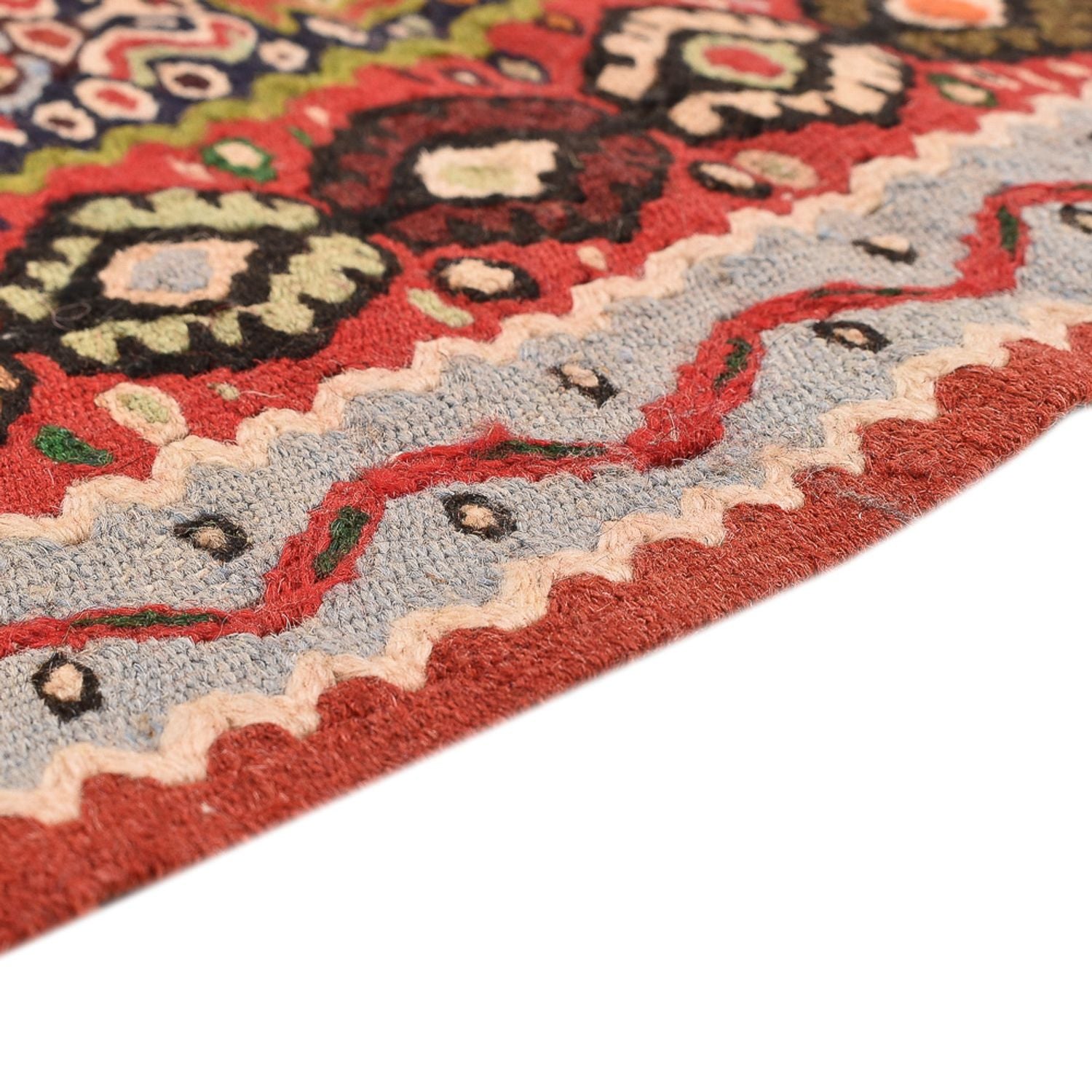 Alfombra Kelim - Oriental - 150 x 118 cm - terracota