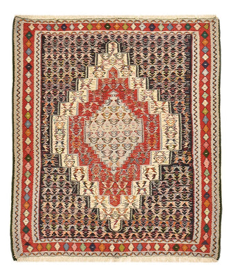 Alfombra Kelim - Oriental cuadrado  - 147 x 130 cm - rojo