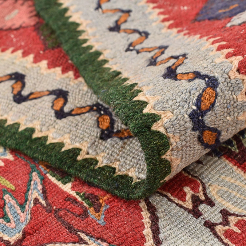 Alfombra Kelim - Oriental cuadrado  - 147 x 130 cm - rojo